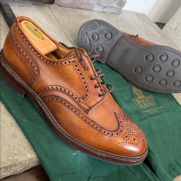 Crockett & Jones Pembroke Tan Leather Full Brogue Derby main image 8